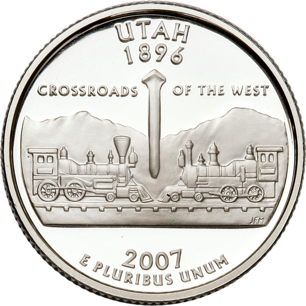 2007 S UTAH PROOF  STATE QUARTER