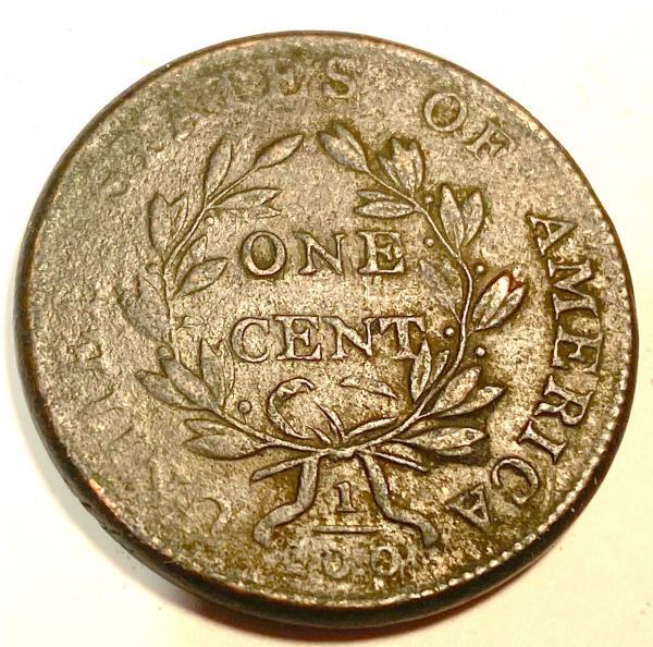 1802 Draped Bust Large Cent With Stems Nice FINE+ #2