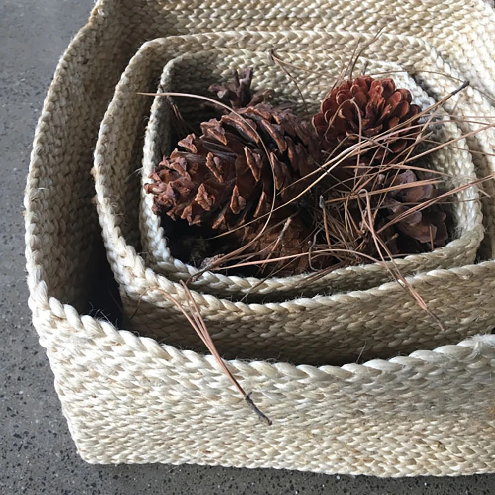 Carnival Jute Square Basket Set 3pce