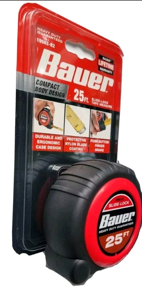 Bauer 25ft Slide-LockTape measure