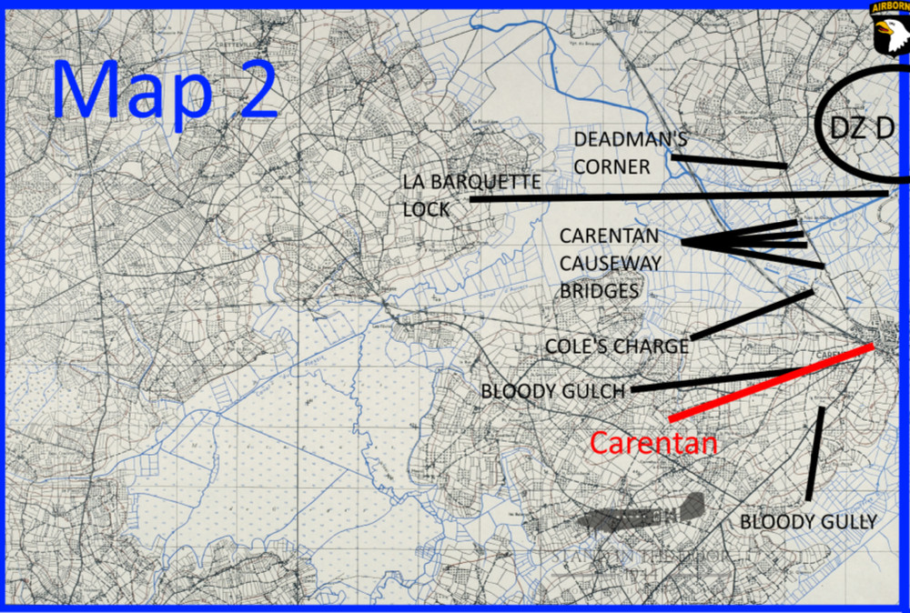 WW2 Normandy D-Day map 2 Carentan