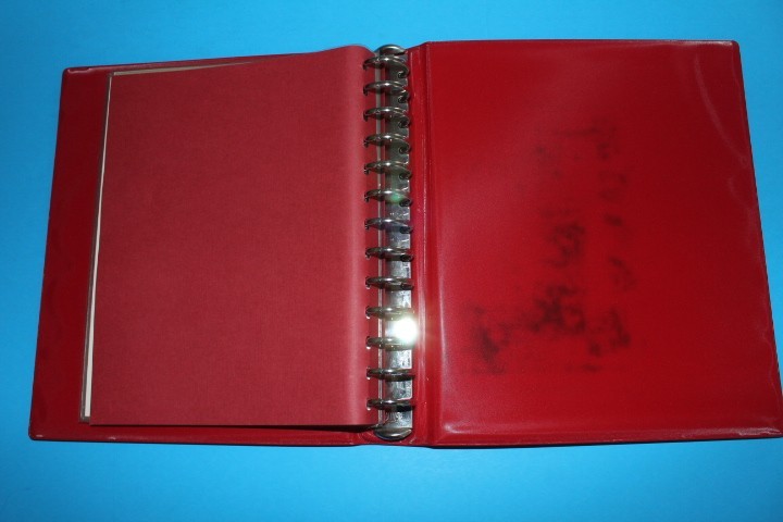 Lindner (1130?) smaller Red 13 Ring binder with Dustcase BlueLakeStamps Useful!
