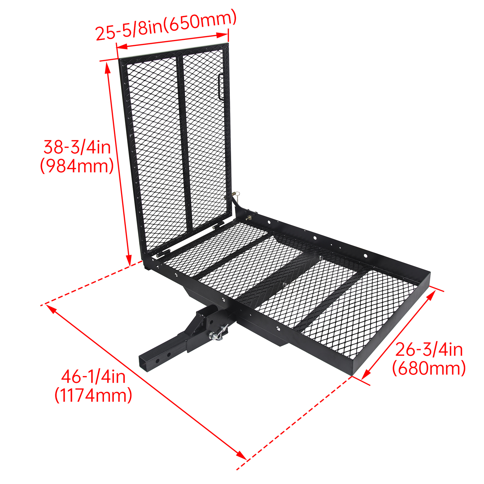 Foldable Wheelchair Scooter Carrier Mobility Disability Medical Hitch Rack Ramp
