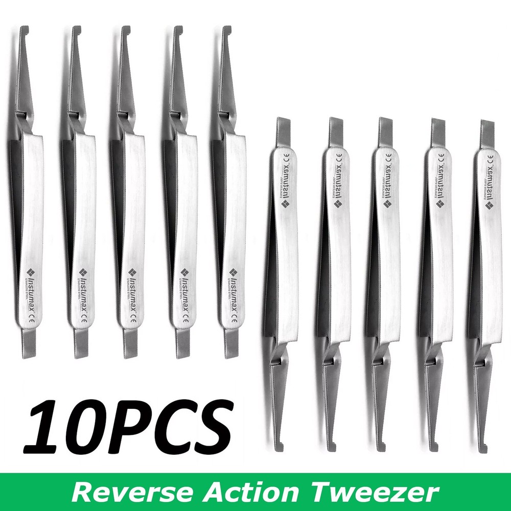 Orthodontic Bracket Holder Tweezer – Self Close, Reverse Action, Precision Tool