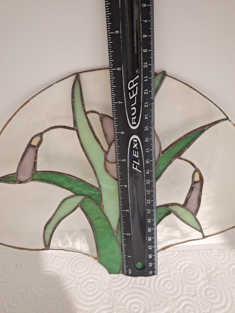 Stain Glass, Flower Iris, Used.