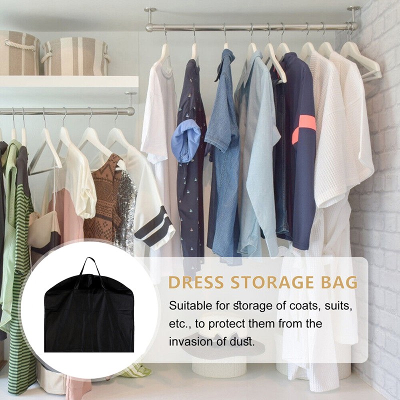 Suit & Garment bag Dress Cover/Storage/Travel Bag dust proof Breathable Black