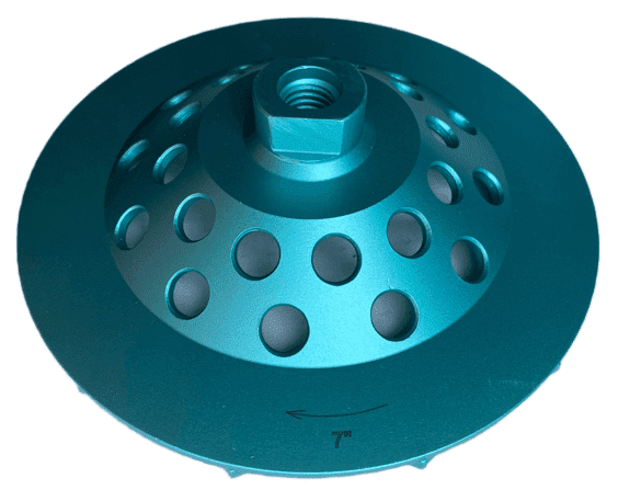 2-Pack 7" Cup Wheel Grinding Concrete Masonry 12 Segments 5/8"-11 Thread