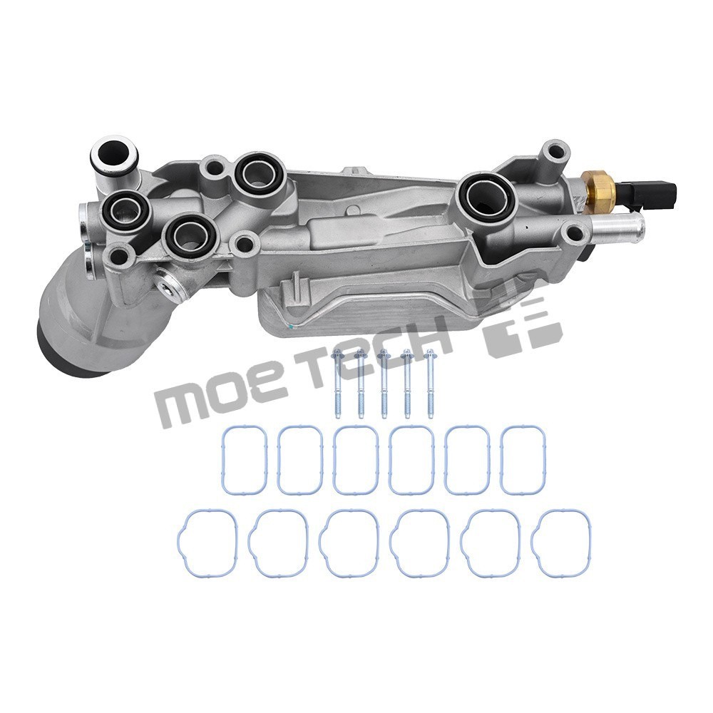 Aluminum Engine Oil Cooler Filter Housing Fit 11-16 Chrysler Dodge Jeep Ram 3.6L