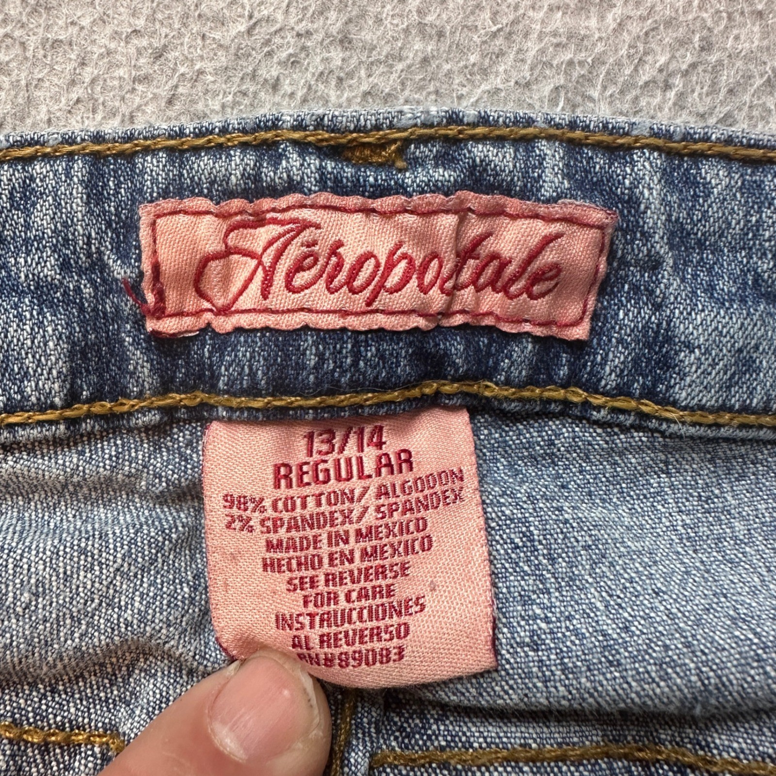 Aeropostale Jeans Womens 13/14 Blue Bootcut Medium Wash Stretch Denim Y2K Style