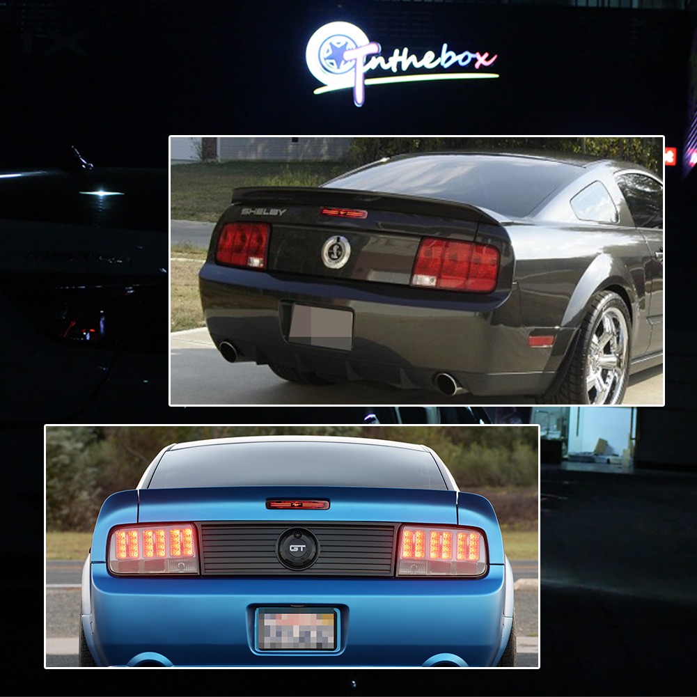 Smoked Lens Pony Red LED Third 3rd Brake Stop Light For 2005-2009 Ford Mustang