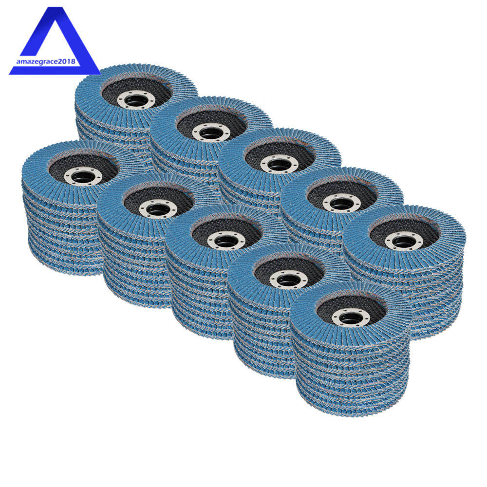 4-1/2" Flap Sanding Disc 40 60 80 120 Grit 4.5 Grinding Wheels for Angle Grinder