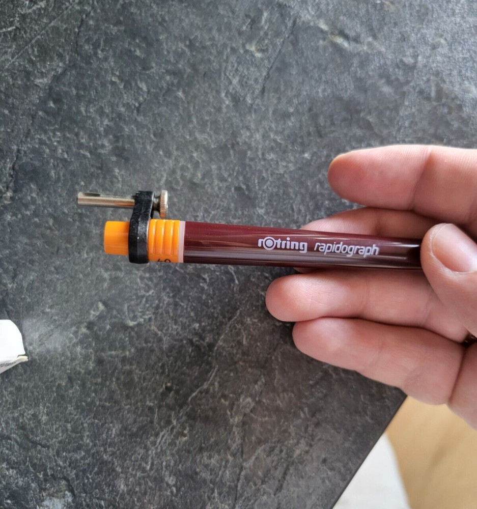 Compass attachment for Reform Refograph Technical Pens (rOTring Rapidograph too)