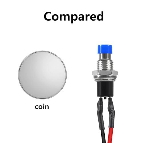6Pcs 7mm Momentary Mini Push Button Switch SPST NO Normally Open 2 Pin Blue