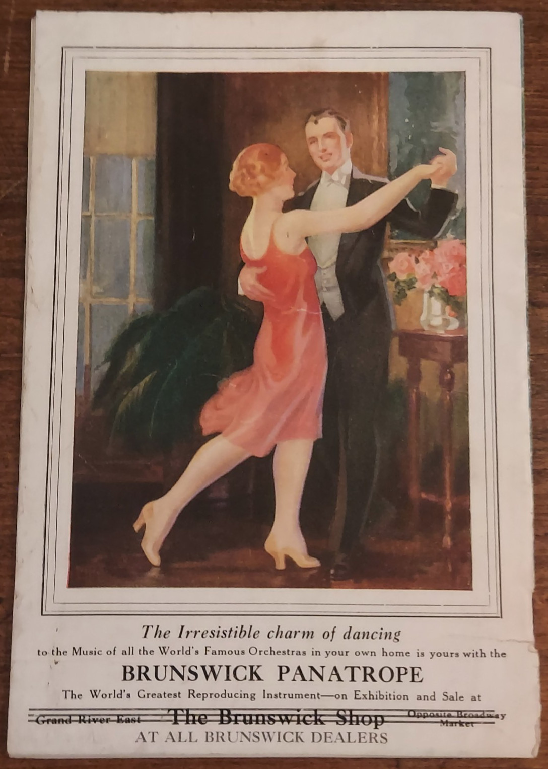 Vintage Garrick Shubert Theater Detroit 1926 Schedule Program w/ Advertising