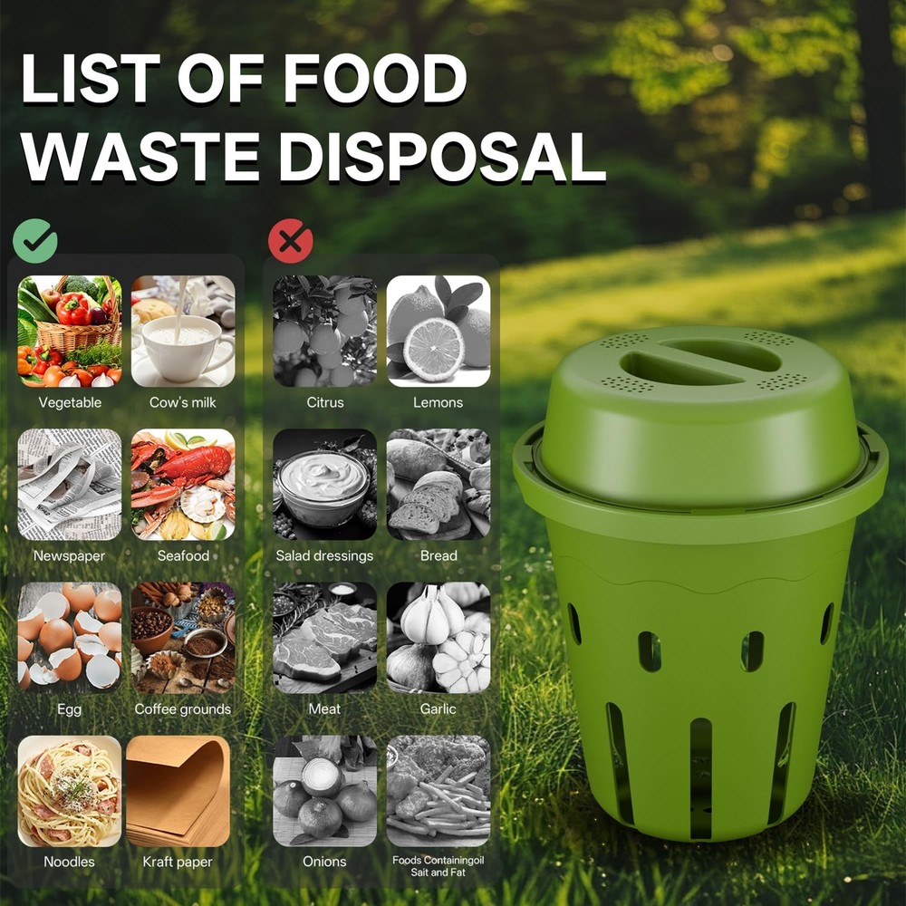 Underground Worm Composting Bin, Outdoor Mini Inground Worm Composter for Beg...