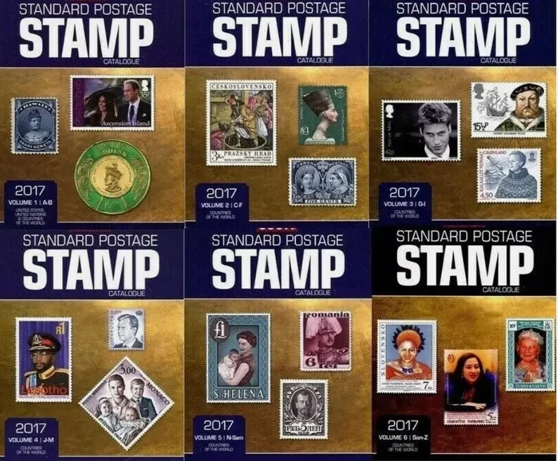 Stamp Catalogue World 2017 Standard Postage Stamp 1-6 Volume Digital Books