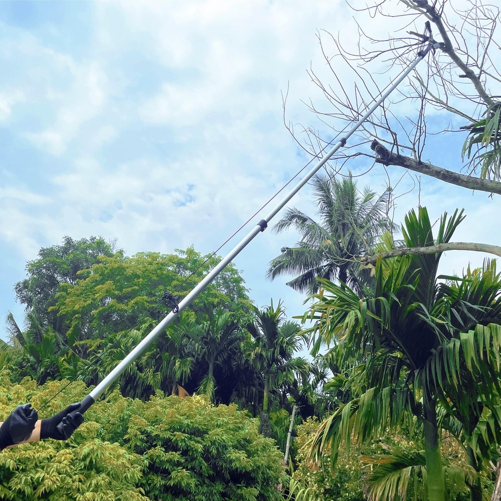 Tree Trimmer Pole Saw 4.9-13FT, Tree Pruner Extendable, Long Handle Pruning S...
