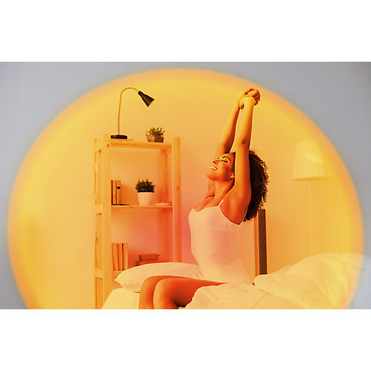 Brilliant Ideas Sunset Projection LED Table Lamp in Black