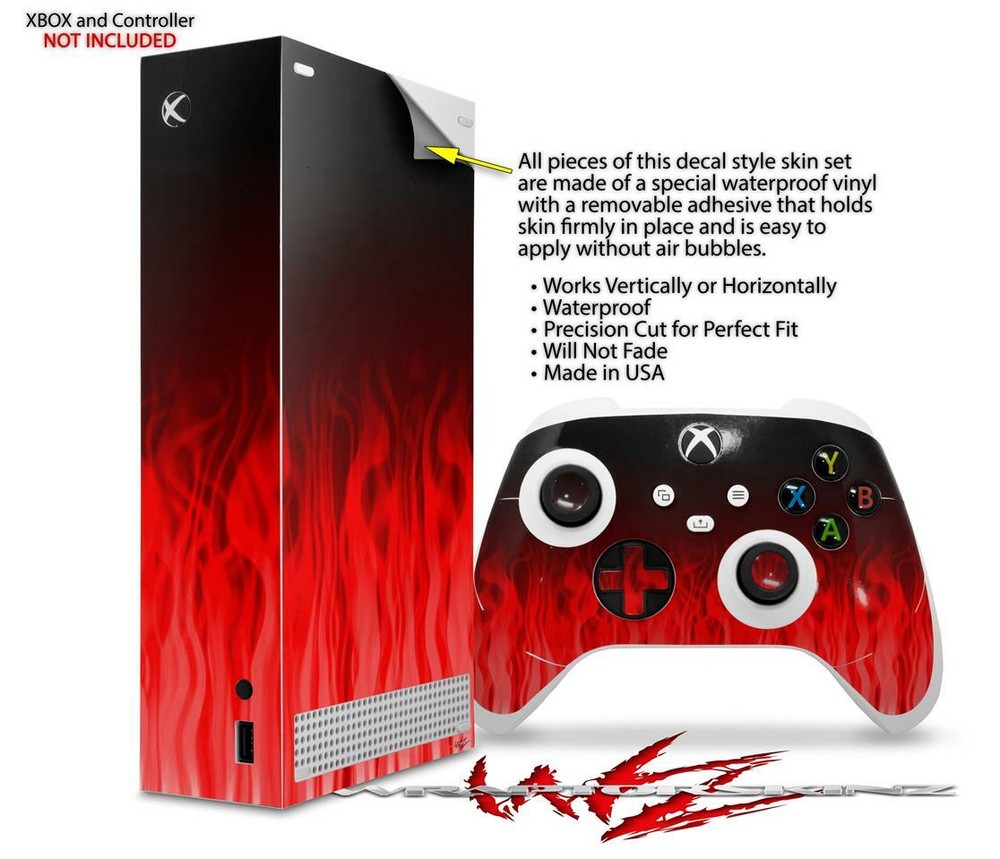 Skins XBOX Series S Console Controller Fire Red