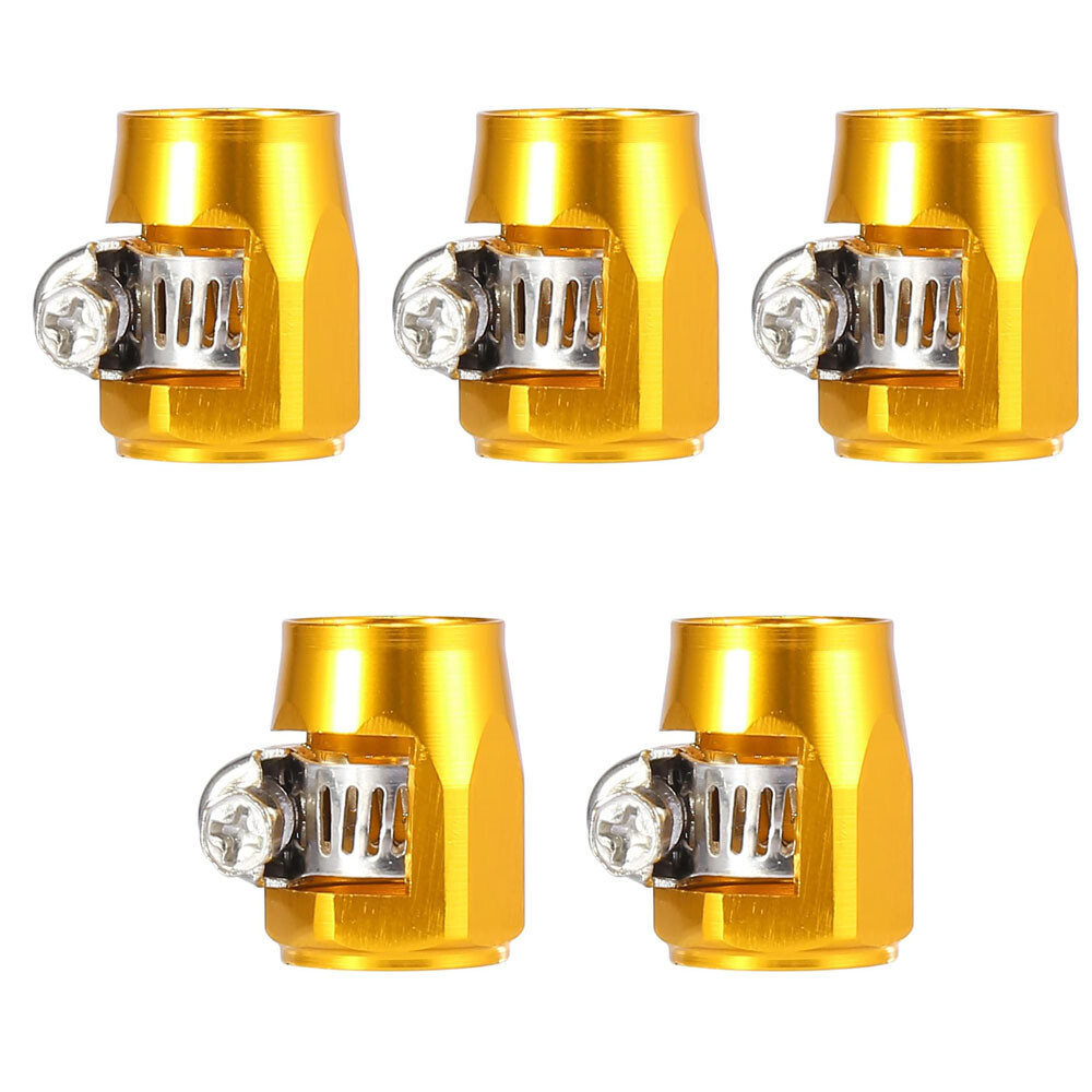 2/5/10pc 4/6/8/10/12AN Hex Hose Finisher Clamp Screw Band Hose End Cover Fitting