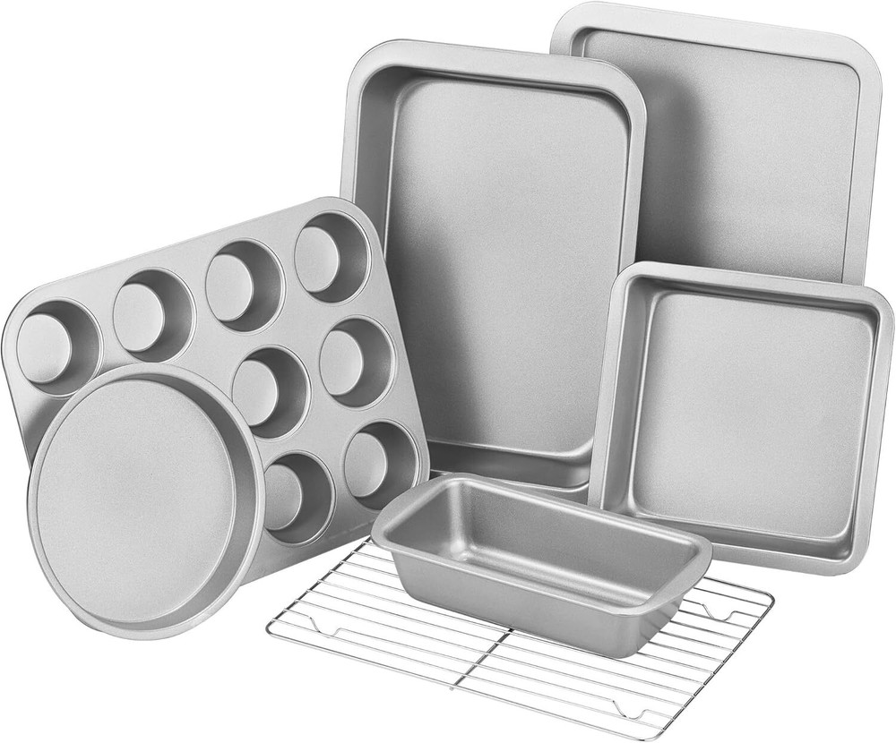 Baking Pan Set, Nonstick Bakeware Set 7 Piece, Baking Set