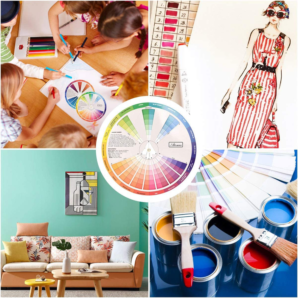 Creative Color Wheel, Paint Mixing Learning Guide Art Class Teaching Tool for Ma