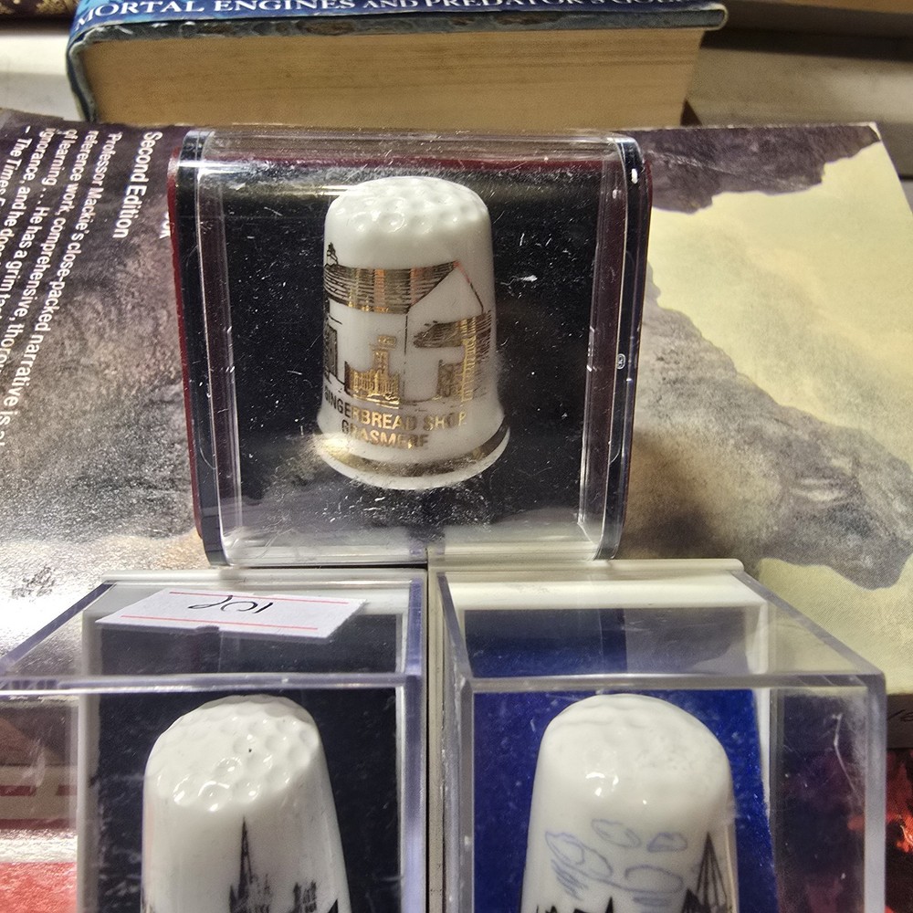 5 Assorted Vintage Thimbles Novelty Unique