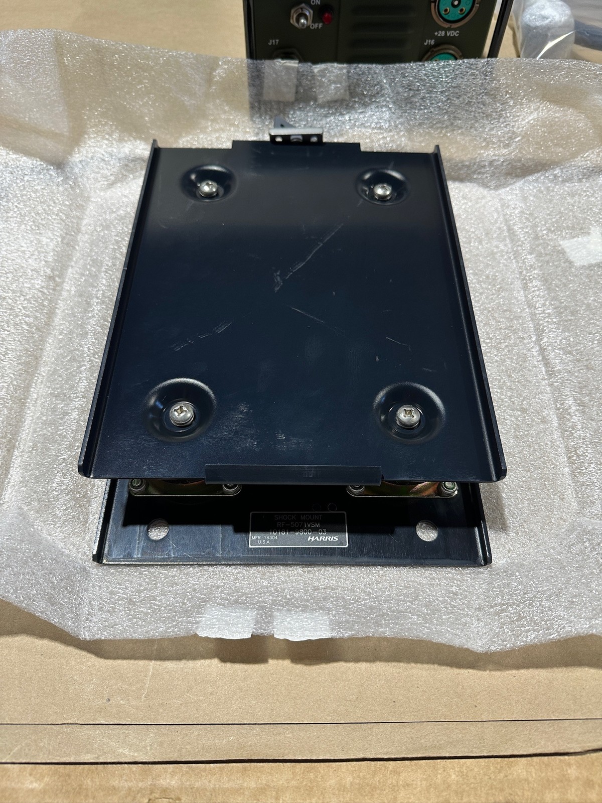 L3 Harris RF-5051-PS001 Power Supply w/ Vehicle Shock Mount & DC Power Cable