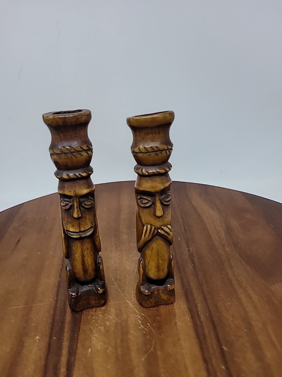 Two TIMOR Indonesian Bone Tribal Sculpture Organic Effigy