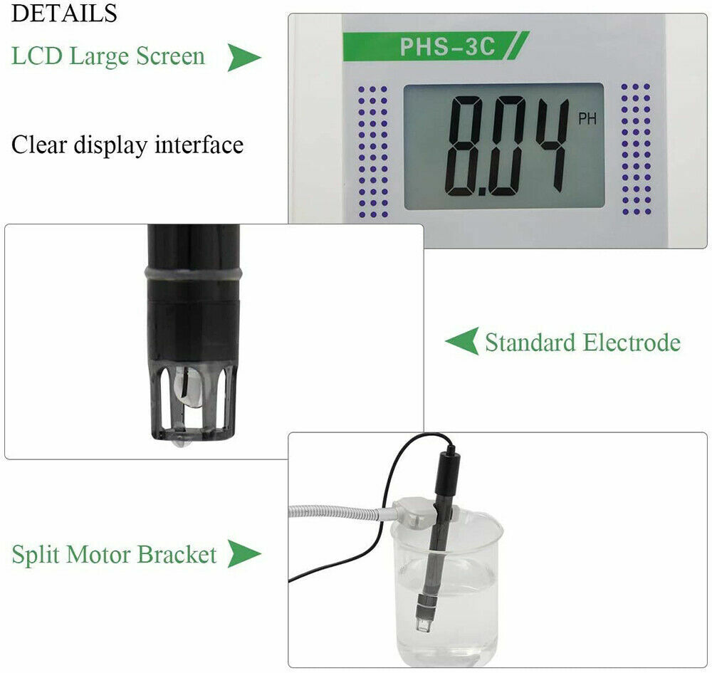 Benchtop Digital Lab Acidity pH mV Meter Tester with Range 0-14.00pH