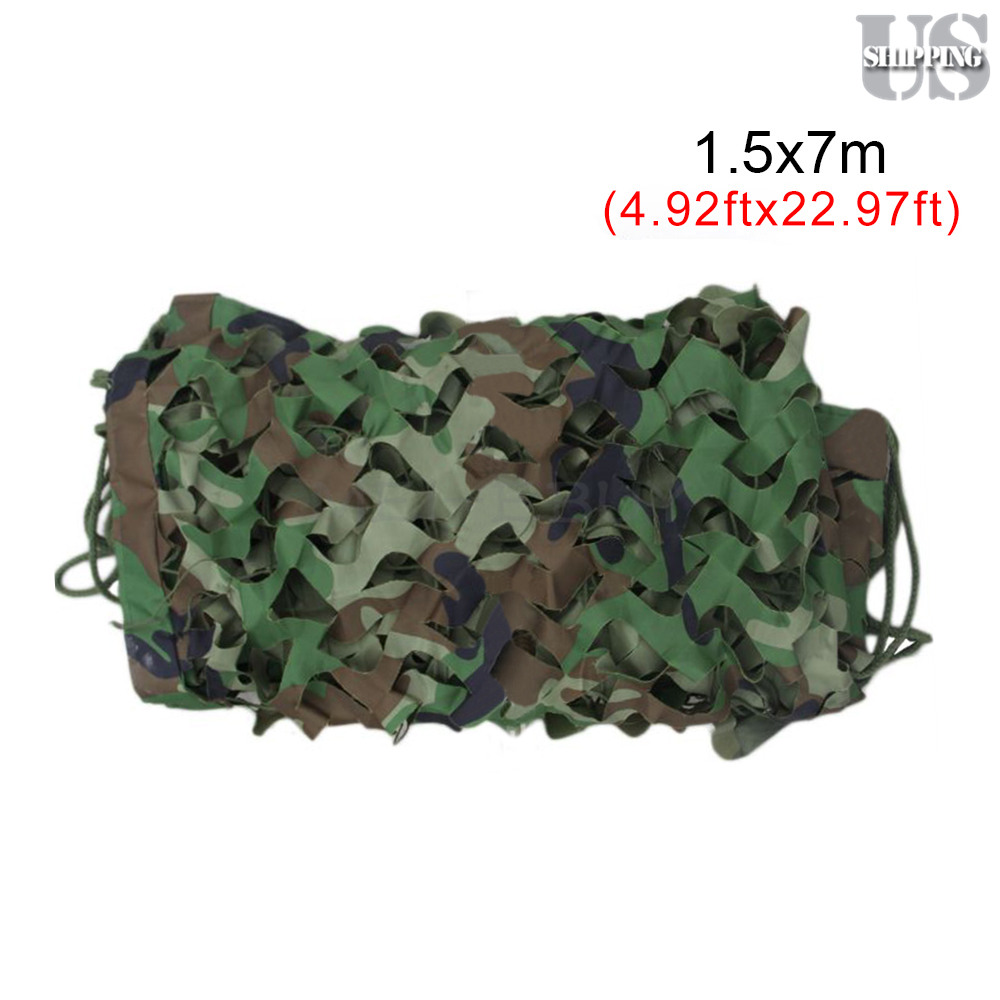 Woodland Camo Netting Military Camouflage Cover for Hunting, Camping, Hideout