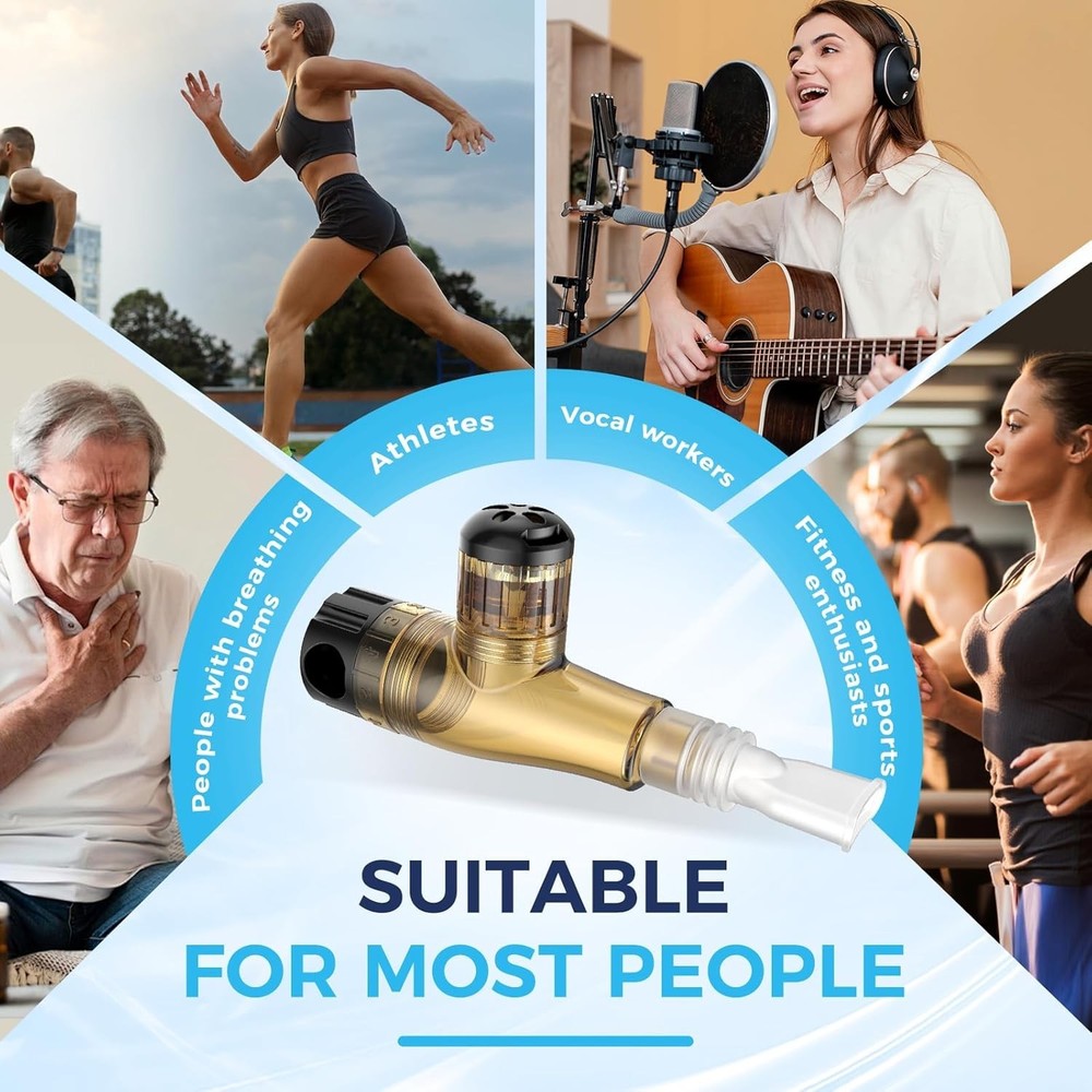 Breathing Exercise Device for Lungs, Non-Measuring Breath Training Device for...