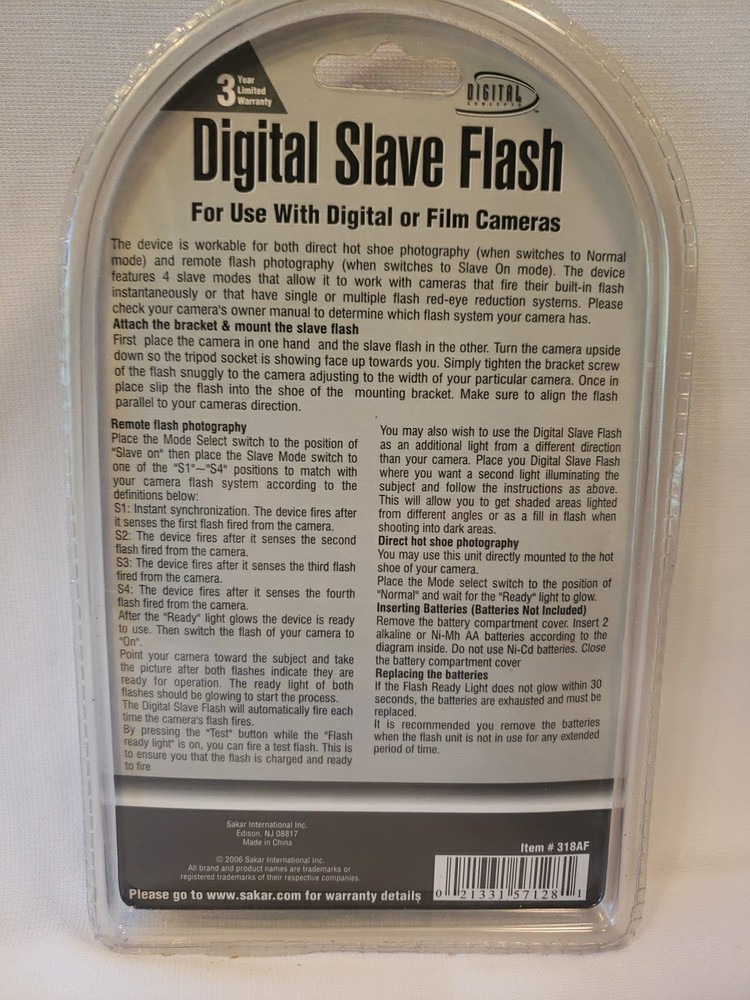 ***Brand New Unopened Package*** Digital Concepts Digital Slave Flash