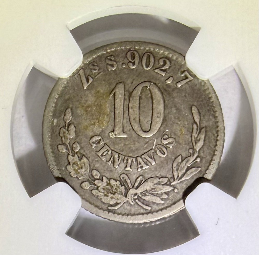1877ZS S Mexico 10C NGC VF 20