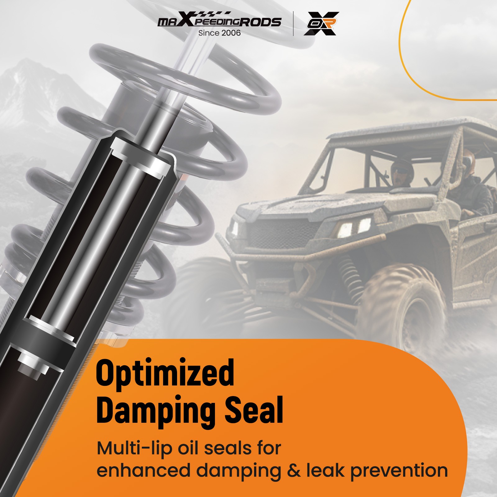 2pcs Rear Shocks for Polaris Sportsman 500 2005-2014 570 2014-2025 7043100