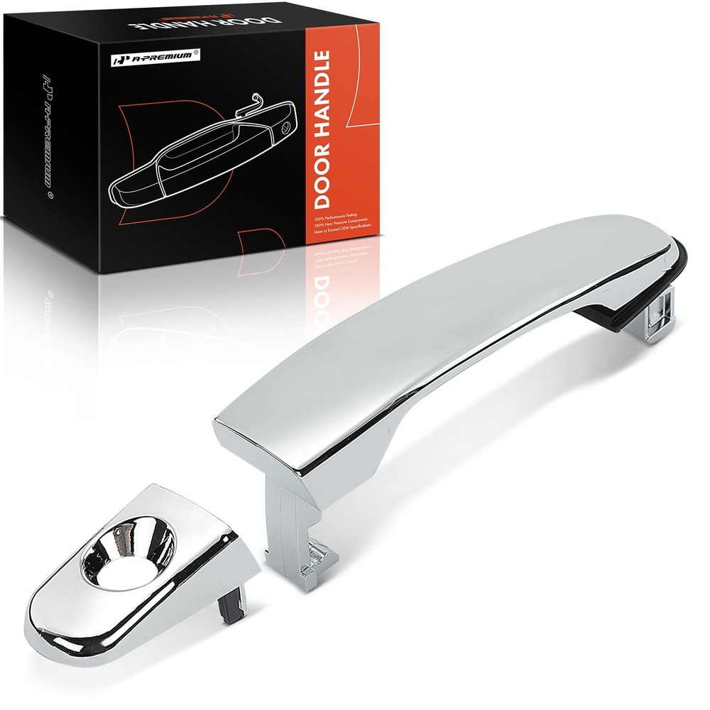 A-Premium Front Left Driver Side Exterior Door Handle with Keyhole Chrome