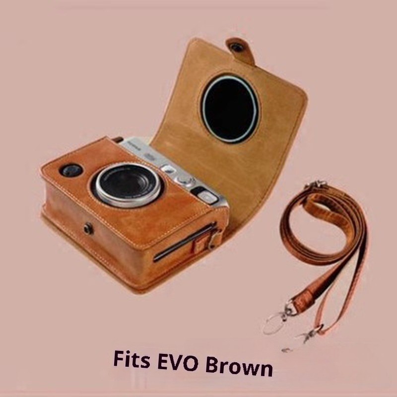 Camera Bag  Half-Case  Leather Cover - PU Leather Compatible with  mini EVO