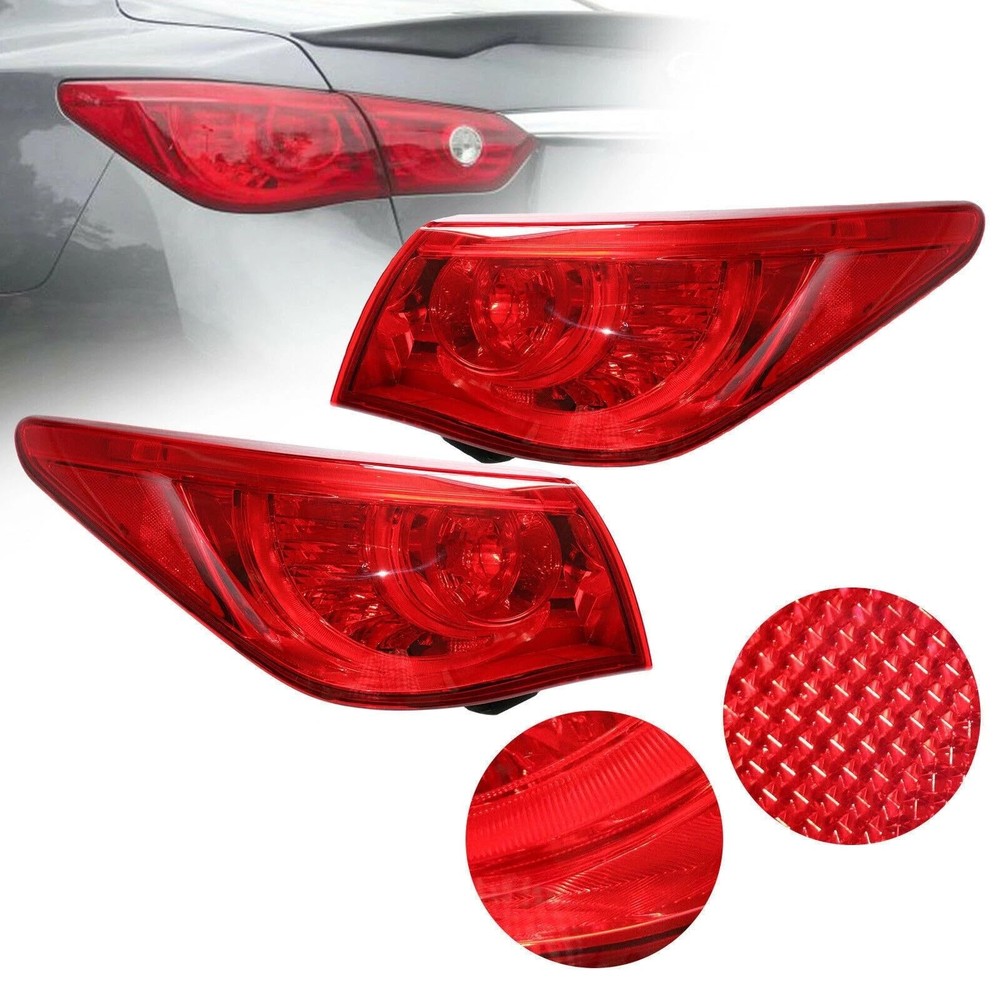 LED Outer Tail Light Assembly for 2014-2017 Q50 Q50S Rear Replacement Pair