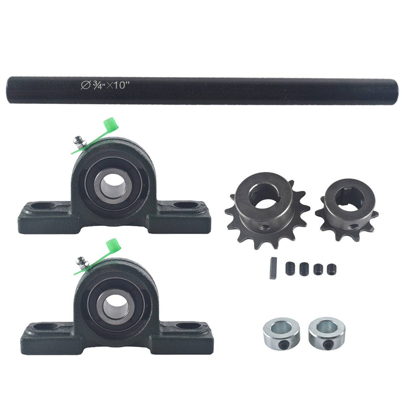 Complete Jackshaft Kit For 3/4" X 10" 40/41/420 Chain Go Kart Mini Bike