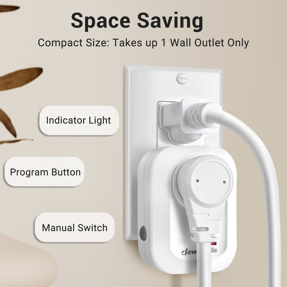 DEWENWILS Remote Control Outlet Wireless Wall Mounted Light Switch,No Wiring