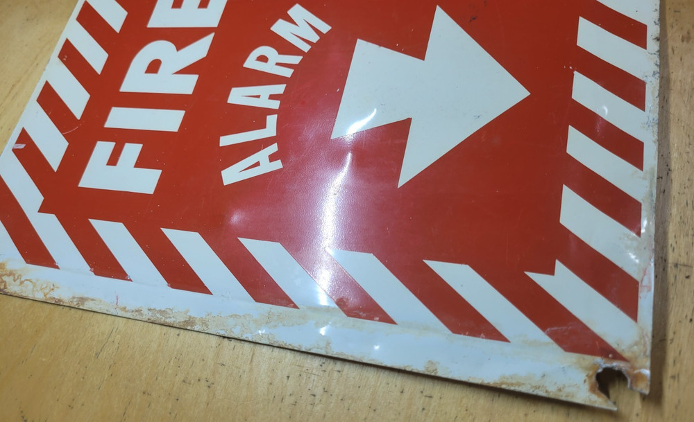 Fire Alarm Metal 2-Sided Sign
