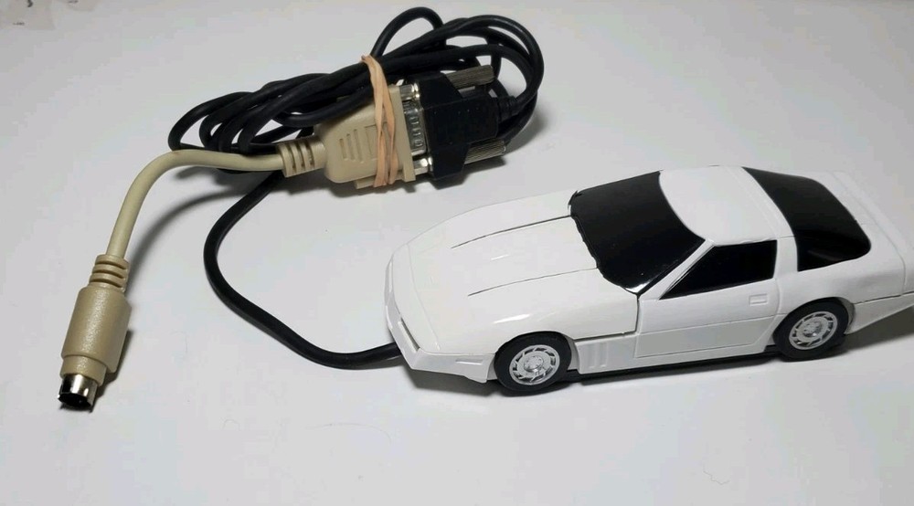 Corvette Motor Mouse White Motor Mouse Trackball Wired Computer Mouse