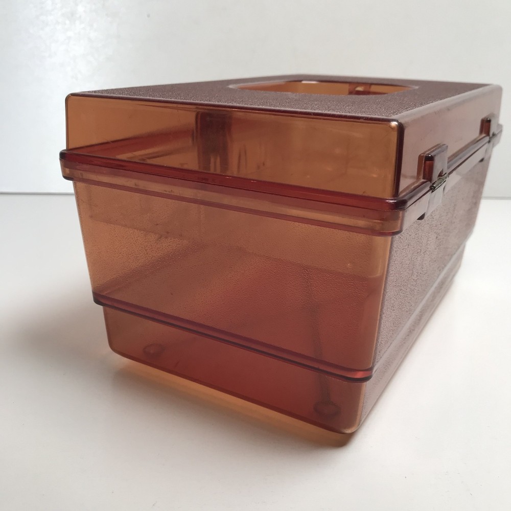 Vintage Plastic Sewing Basket Case ( RARE )