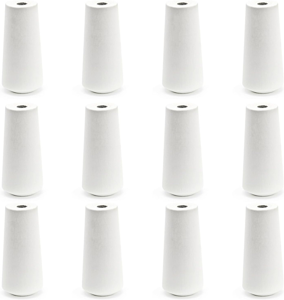 Blind Pull Cord Knobs 12Pcs White Wooden Tassel Pull Ends Pendant Curtain Craft