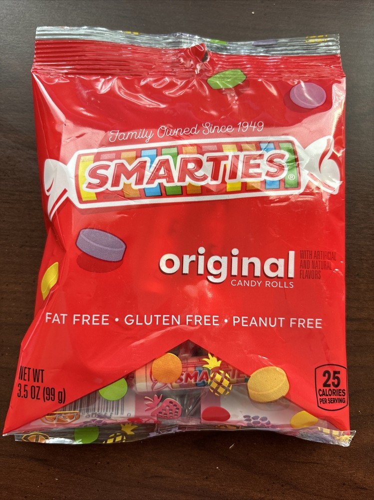 2 Smarties Candy Rolls Original Fruit Flavored Candy