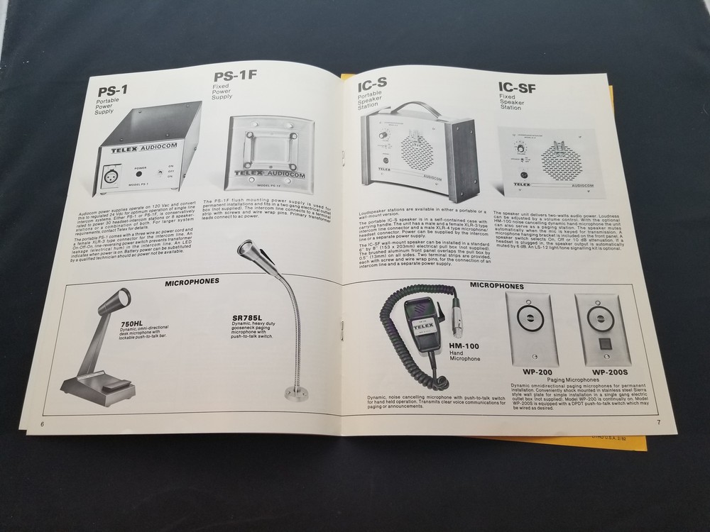 Vintage Telex Audiocom The Intercom System Catalog & Price Sheet From 1982
