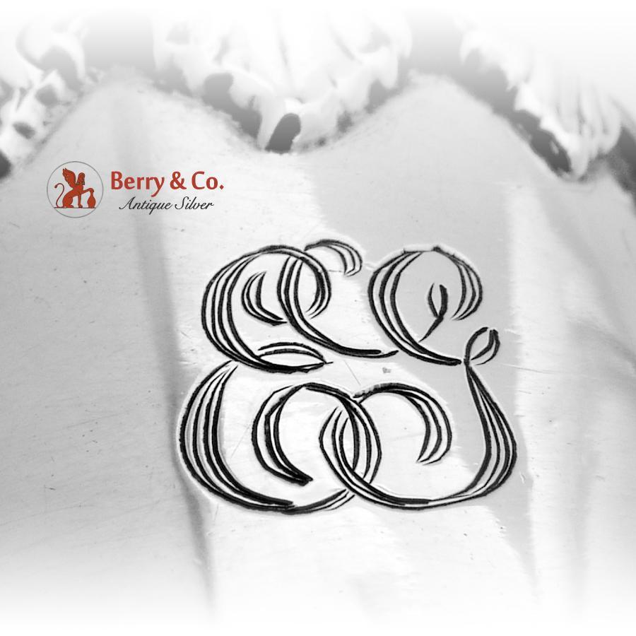 Shell Bordered Napkin Ring Sterling Silver Towle 1900 Mono EG