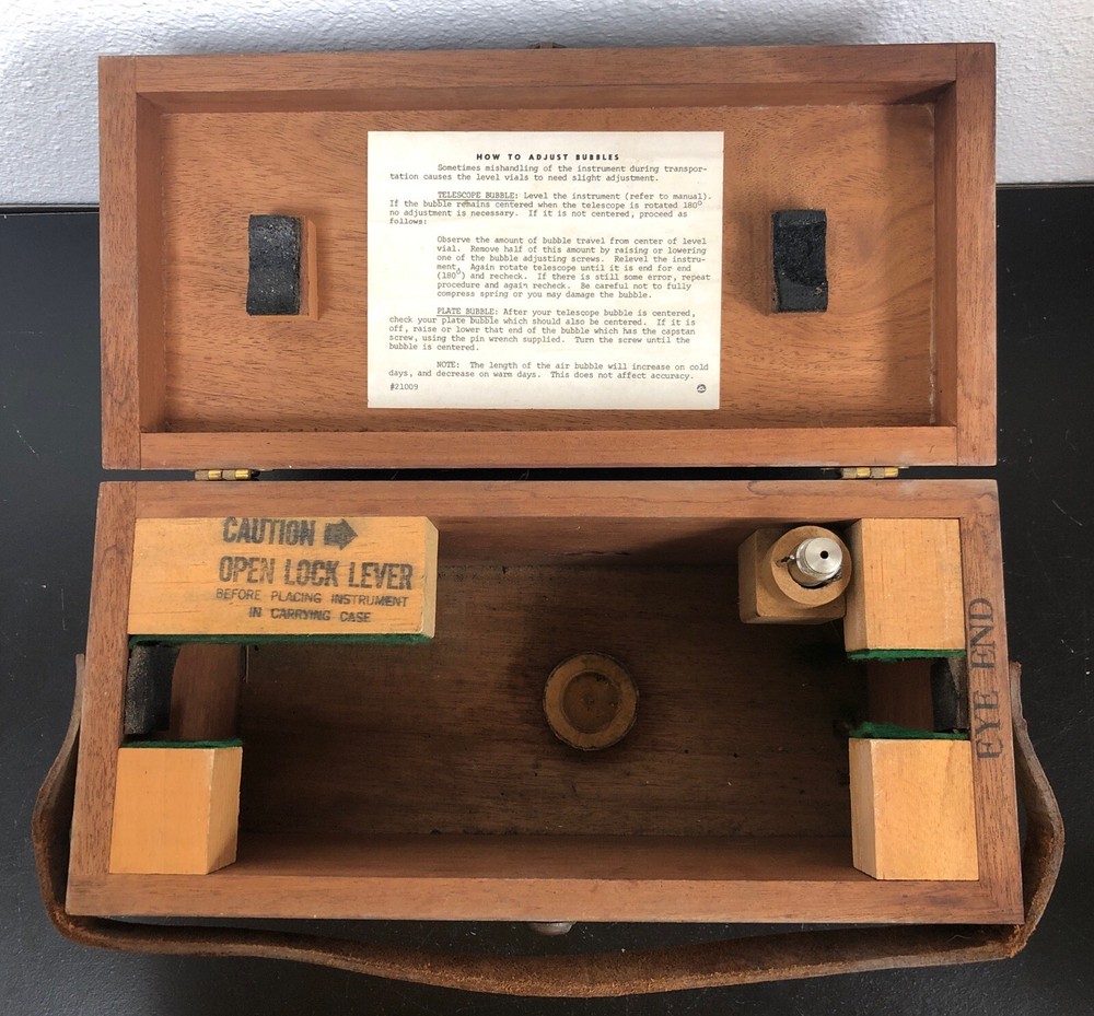 Vintage Berger Engineering Instruments Surveying Transit Scope 200A Original Box