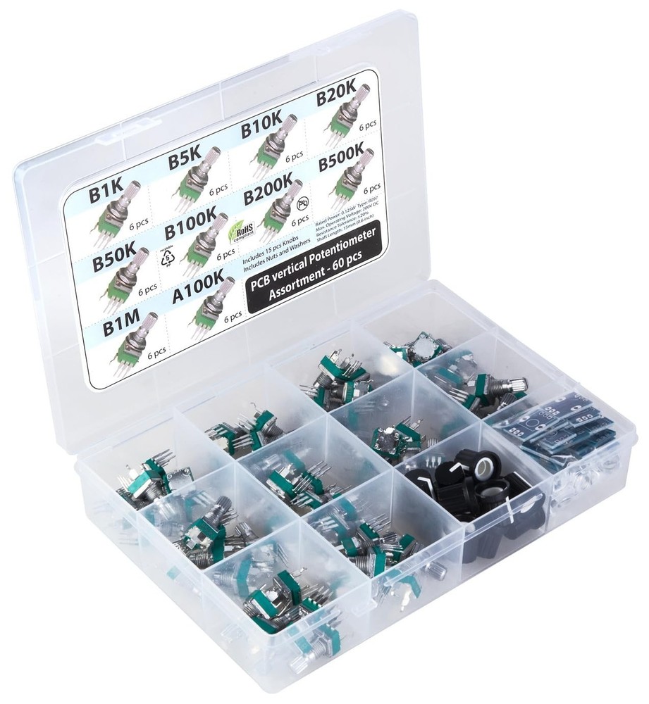 10 Values 60pcs Small Potentiometer Set