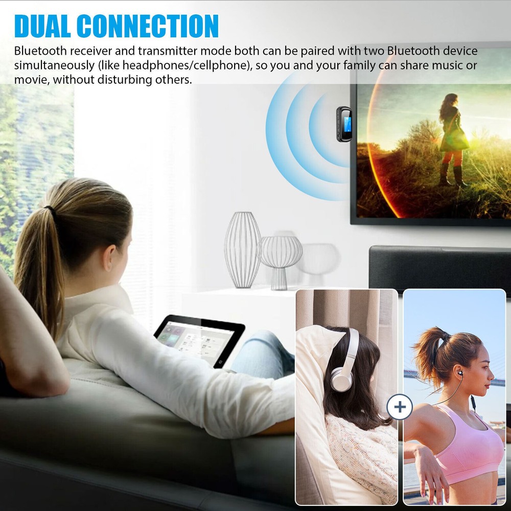 LCD Wireless Audio 3.5mm Aux Adapter Car Bluetooth 5.0 Transmitter Receiver
